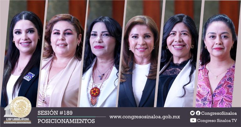 Seis diputadas que hablaron sobre el tema aparecen en foto.