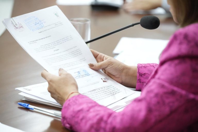 Diputada da lectura a oficios enviados por ayuntamientos.
