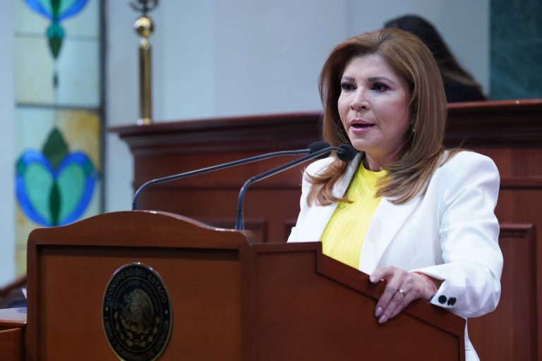 Diputada Gloria Himelda Félix habla en tribuna.