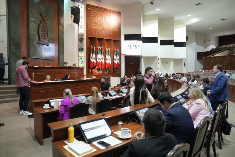 Diputadas y diputados dan seguimiento a la sesión desde sus lugares.