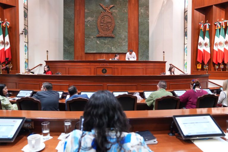 Diputadas y diputados dan seguimiento a sesión desde sus asientos.