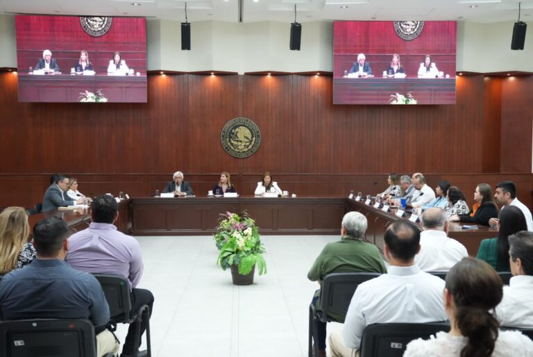 En el salón Constituyentes de 1917 representantes de la 64 y la 65 legislaturas tuvieron reunión de trabajo.