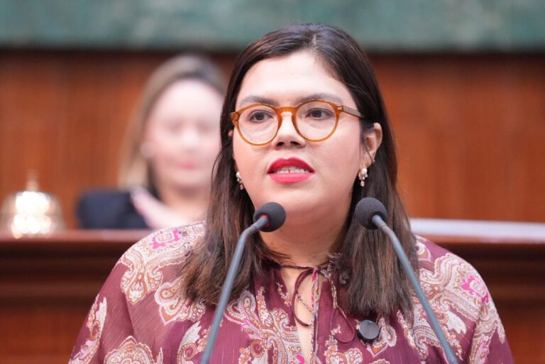 Diputada Sthefany Rea Reátiga habla en tribuna.