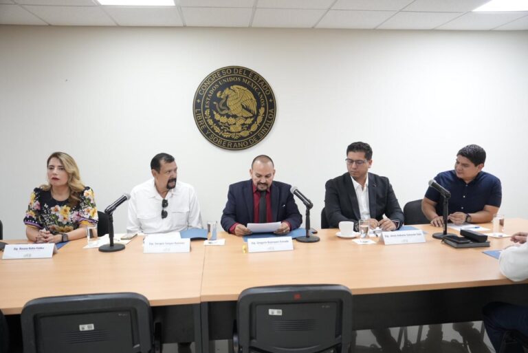 Cinco integrantes de comisión participan en reunión.