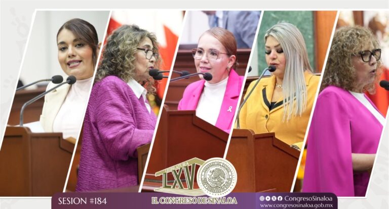 Foto compuesta con imágenes de diputadas que hablaron en tribuna.